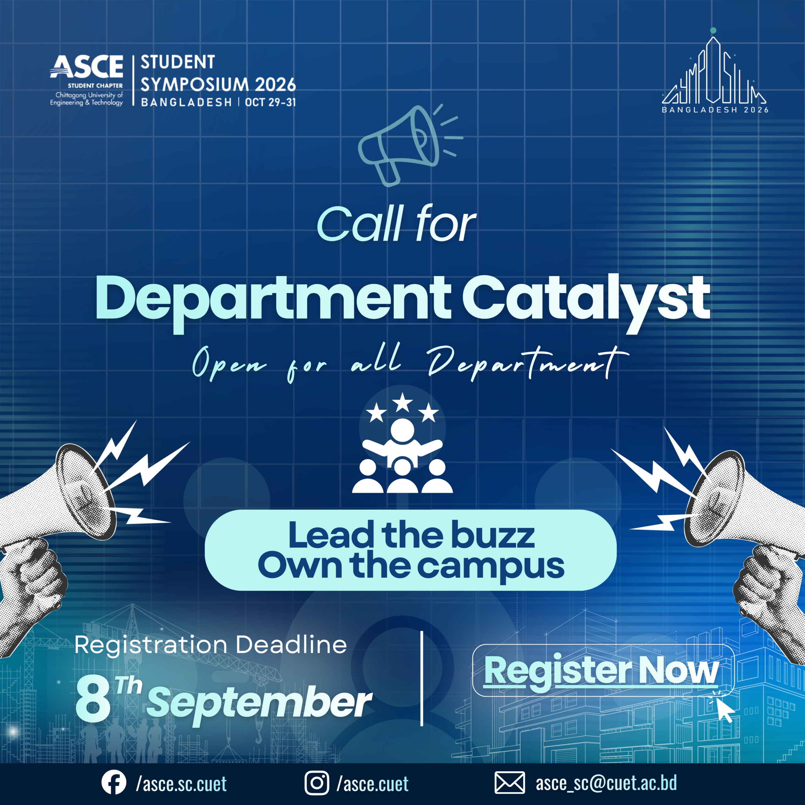 Call for Department Catalysts | ASCE Student Symposium Bangladesh 2026